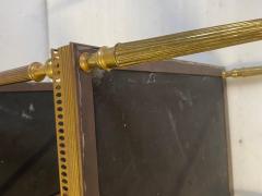 Maison Jansen 1970 Pair of Rectangular Bronze Side Tables Maison Jansen Chinese Lacquer Trays - 4382449