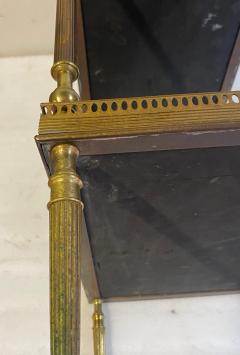 Maison Jansen 1970 Pair of Rectangular Bronze Side Tables Maison Jansen Chinese Lacquer Trays - 4382456