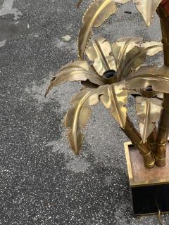 Maison Jansen 1970 Palm Tree Floor Lamp Brass By Barbier Maison Jansen 3 Heads H 100 cm - 3862501