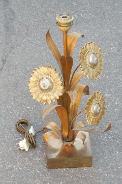 Maison Jansen 1970 Sunflower Lamp in the Style of Maison Jansen - 2392764