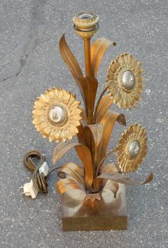 Maison Jansen 1970 Sunflower Lamp in the Style of Maison Jansen - 2392801