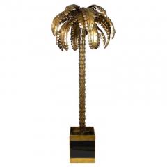 Maison Jansen 20th Century Brass Palm Floor Lamp Attributed to Maison Jansen FR ca 1970 - 4161212