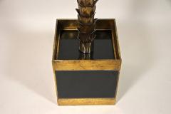 Maison Jansen 20th Century Brass Palm Floor Lamp Attributed to Maison Jansen FR ca 1970 - 4161214