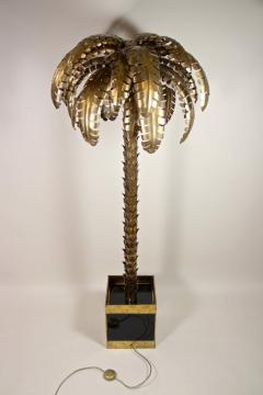 Maison Jansen 20th Century Brass Palm Floor Lamp Attributed to Maison Jansen FR ca 1970 - 4161219