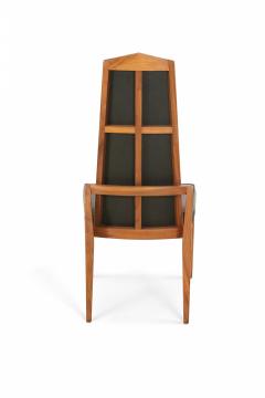 Maison Jansen 4 Mid Century Foster Mcdavid Black Vinyl Dining Chairs - 3171570