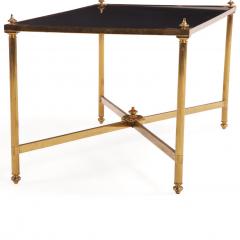 Maison Jansen A French Brass Glass Coffee Table in the manner of Maison Jansen C 1950  - 4651615