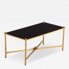 Maison Jansen A French Brass Glass Coffee Table in the manner of Maison Jansen C 1950  - 4651665