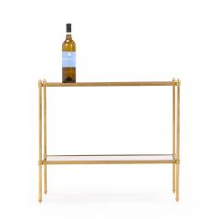 Maison Jansen A French Gilt Brass Mirrored Top Table in the manner of Maison Jansen C 1950  - 4324493