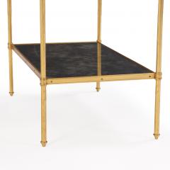 Maison Jansen A French Gilt Brass Mirrored Top Table in the manner of Maison Jansen C 1950  - 4324494