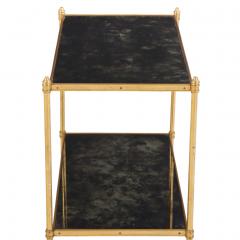Maison Jansen A French Gilt Brass Mirrored Top Table in the manner of Maison Jansen C 1950  - 4324495