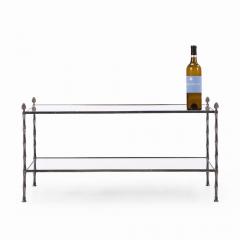 Maison Jansen A French nickel over bronze coffee table in the manner of Jansen C 1960  - 4228030