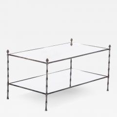 Maison Jansen A French nickel over bronze coffee table in the manner of Jansen C 1960  - 4229974