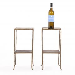 Maison Jansen A Rare Pair of French Bronze Faux Bamboo Tables manner of Maison Jansen  - 4333264