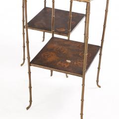 Maison Jansen A Rare Pair of French Bronze Faux Bamboo Tables manner of Maison Jansen  - 4333266