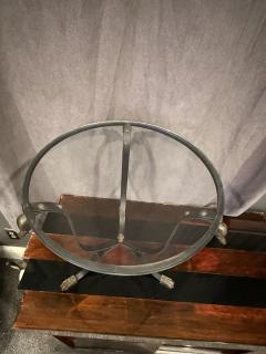 Maison Jansen BLACK STEEL AND BRASS SWAN HEAD TABLE BY MAISON JANSEN - 4276297