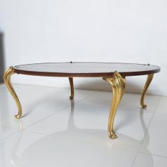 Maison Jansen Bespoke Butterfly Round Wood Coffee Table Gold Trim on Gilded Cabriole Legs - 1786421