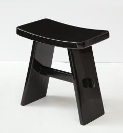 Maison Jansen Black lacquer stool in the style of Maison Jansen France 1970s - 1879000