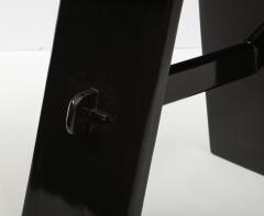 Maison Jansen Black lacquer stool in the style of Maison Jansen France 1970s - 1879010