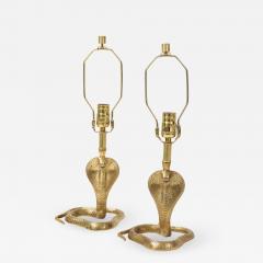 Maison Jansen Brass Cobra Lamps Maison Jansen Style - 1996529