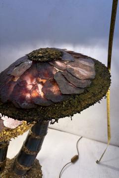 Maison Jansen Brass Mushroom Lamp by Maison Jansen 2 Heads Brutalist Style Duval Brasseur - 4820851