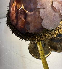 Maison Jansen Brass Mushroom Lamp by Maison Jansen 2 Heads Brutalist Style Duval Brasseur - 4820901