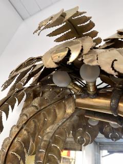 Maison Jansen Brass Palm Tree Lightning Mirror by Maison Jansen France 1970s - 2466337
