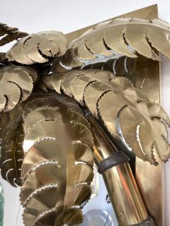 Maison Jansen Brass Palm Tree Lightning Mirror by Maison Jansen France 1970s - 2466338