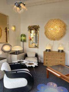 Maison Jansen Brass Palm Tree Lightning Mirror by Maison Jansen France 1970s - 2466343