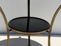 Maison Jansen Brass and Black Granite French Style Gueridon Table - 4699673