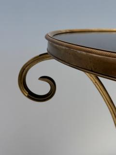 Maison Jansen Brass and Black Granite French Style Gueridon Table - 4699677