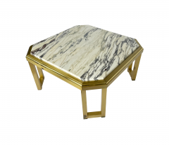 Maison Jansen Brass and Marble Coffee Table by Maison Jansen 1970s - 4789814