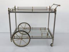 Maison Jansen Chrome and Brass Bar Cart - 506527
