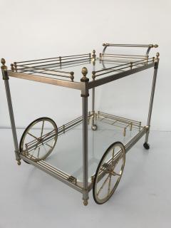 Maison Jansen Chrome and Brass Bar Cart - 506528
