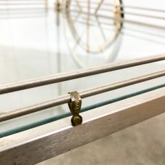 Maison Jansen Chrome and Brass Rolling Bar Cart by Maison Jansen Italy 1970s - 1218984