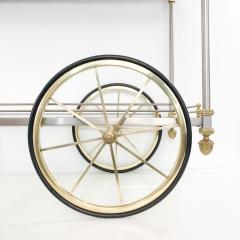 Maison Jansen Chrome and Brass Rolling Bar Cart by Maison Jansen Italy 1970s - 1224710