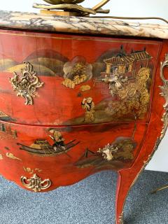 Maison Jansen Commode Louis XV Lacquered Chinoiserie by Maison Jansen France 1960s - 949573