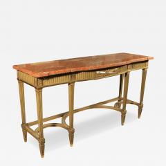 Maison Jansen Console with Six Raised Legs and Marble Top - 4494976