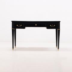 Maison Jansen Directoire style ebonized mahogany leather top desk C 1950  - 3666956