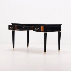 Maison Jansen Directoire style ebonized mahogany leather top desk C 1950  - 3666957