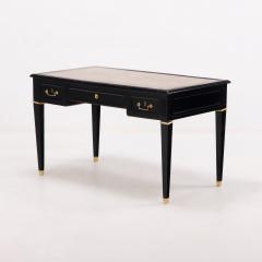Maison Jansen Directoire style ebonized mahogany leather top desk C 1950  - 3666958