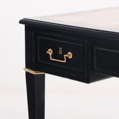 Maison Jansen Directoire style ebonized mahogany leather top desk C 1950  - 3666960