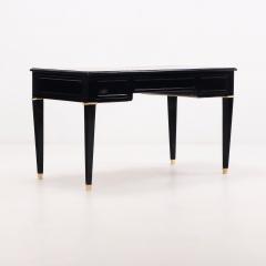 Maison Jansen Directoire style ebonized mahogany leather top desk C 1950  - 3666961