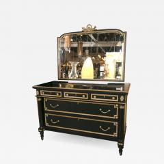 Maison Jansen Ebonized Bronze Mounted Chest Commode Dresser Attributed to Jansen - 2490482