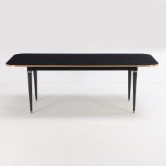 Maison Jansen Ebonized mahogany and bronze mounted dining table C 1940 attributed to Jansen  - 3790339