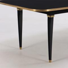 Maison Jansen Ebonized mahogany and bronze mounted dining table C 1940 attributed to Jansen  - 3790341