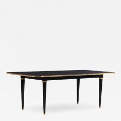 Maison Jansen Ebonized mahogany and bronze mounted dining table C 1940 attributed to Jansen  - 3792399