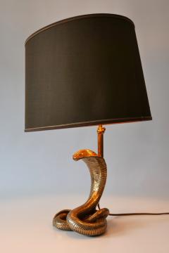 Maison Jansen Exceptional Mid Century Modern Cobra Table Lamp by Maison Jansen France 1970s - 1900620