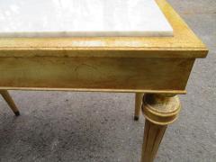 Maison Jansen Fabulous Jansen Style Hollywood Regency Marble Top Gilded Gold Console Table - 1464689