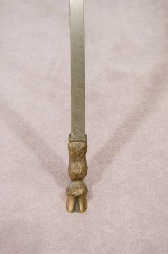 Maison Jansen Fantastic Pair of Maison Jansen Brushed Steel Brass Rams Head Hooves Tables - 464632