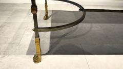 Maison Jansen Fine French Faux Marble Steel and Brass Coffe Table Maison Jansen - 4757540